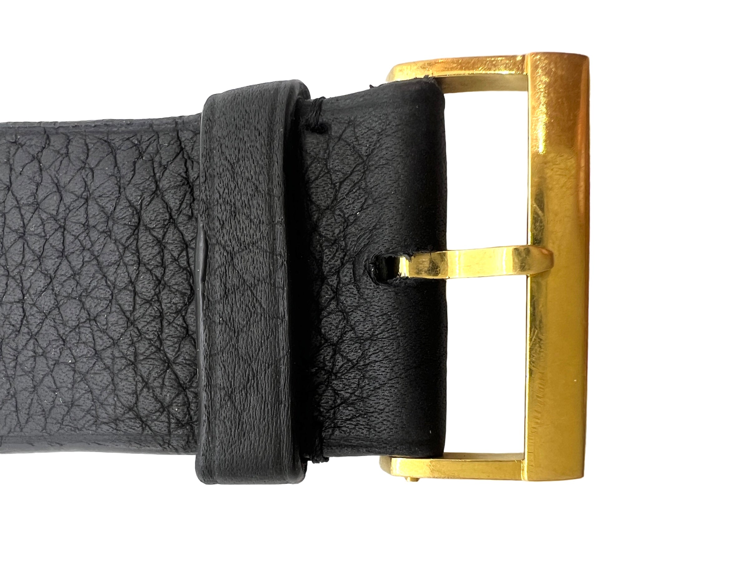 Fred vintage 18K yellow gold watch with leather strap