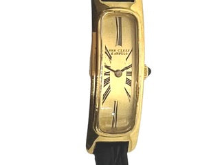 Vintage Van Cleef & Arpels watch, gold on leather