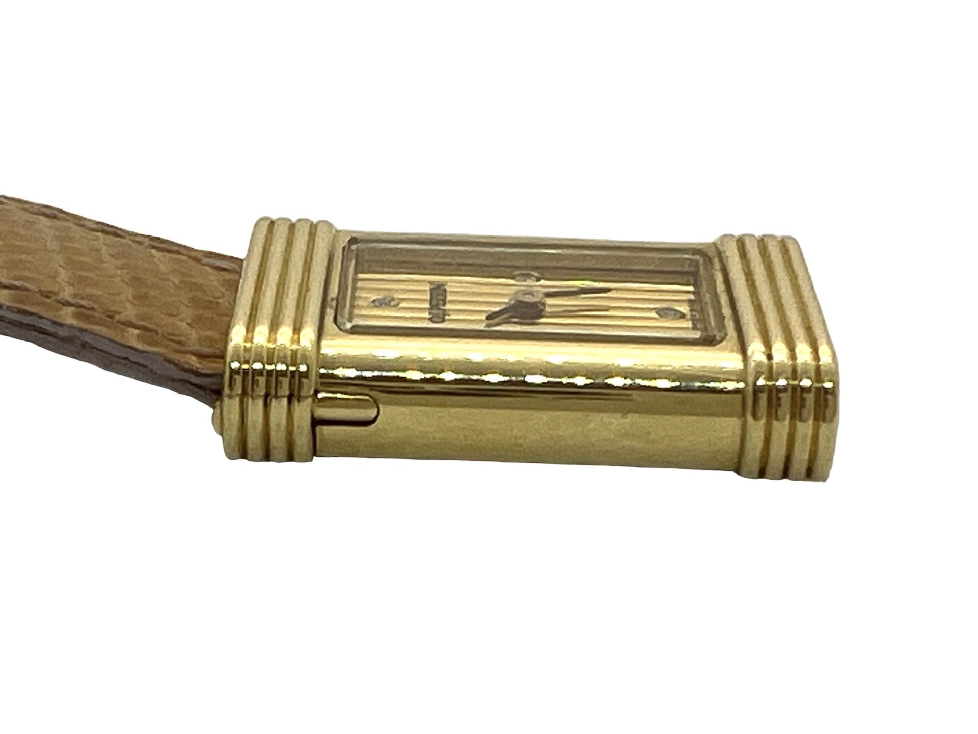 OJ Perrin gold watch on leather