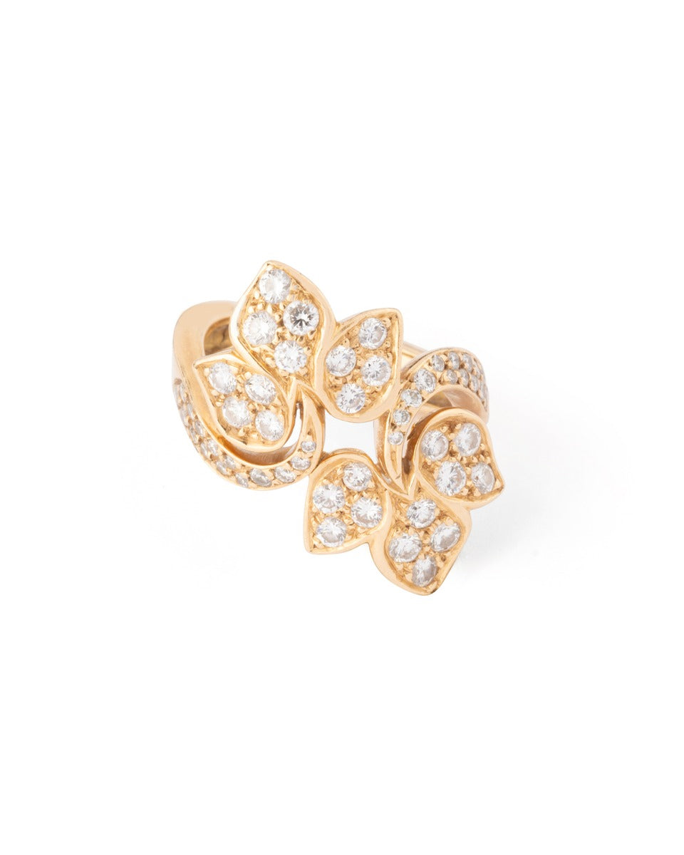 O.J.Perrin bague or jaune 18 K et diamants