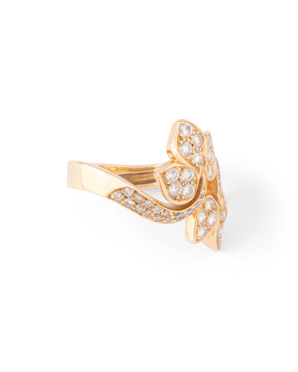 OJPerrin 18K yellow gold and diamond ring