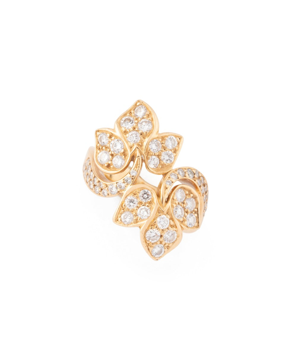 O.J.Perrin bague or jaune 18 K et diamants