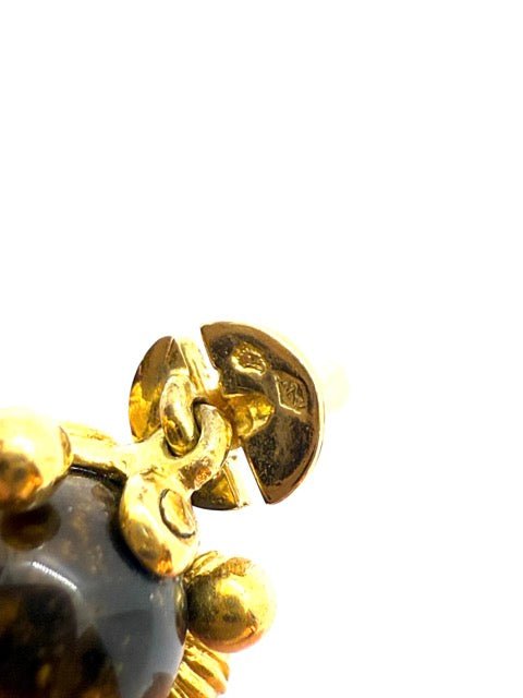 O.J Perrin bracelet vintage en or jaune et oeil de tigre - Maison Eloe