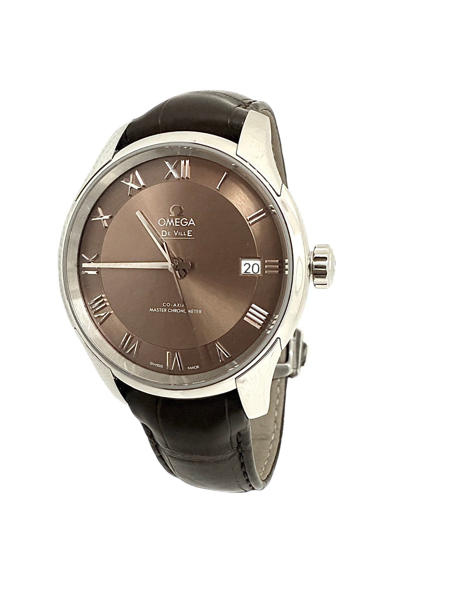 Oméga montre De Ville en acier sur cuir, full set