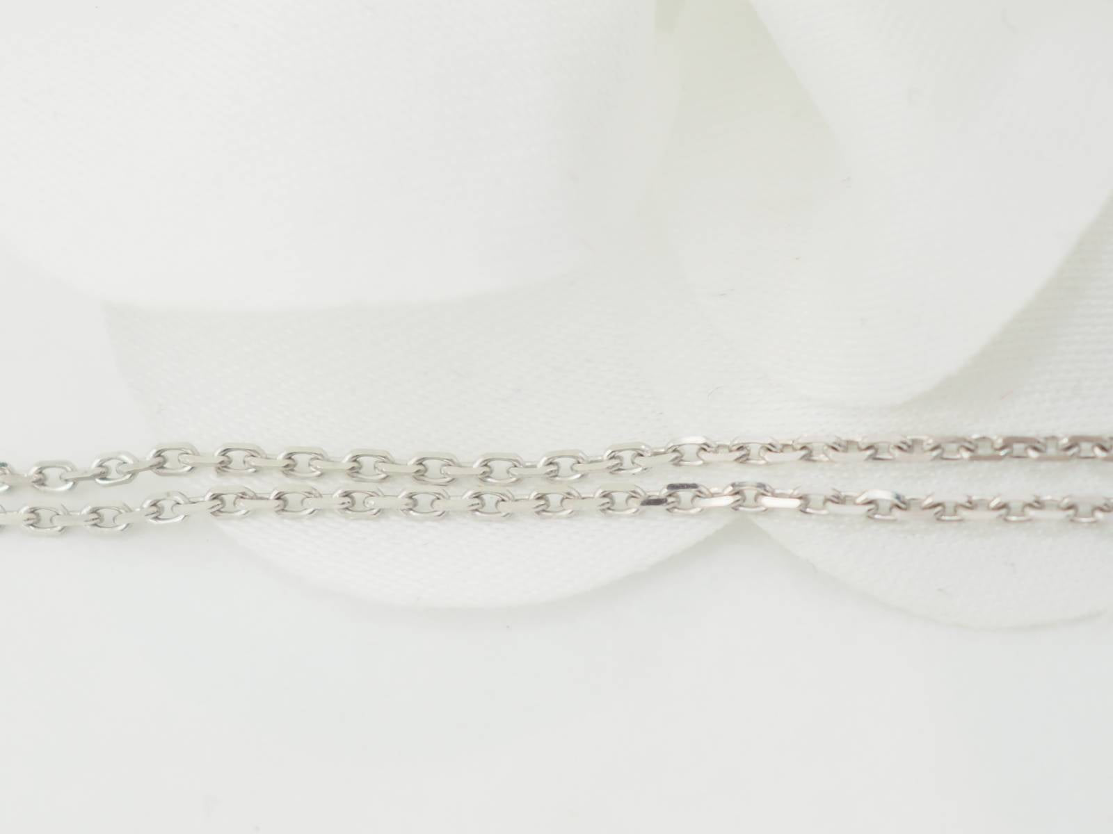 Collier solitaire en or blanc et diamant 0.77ct