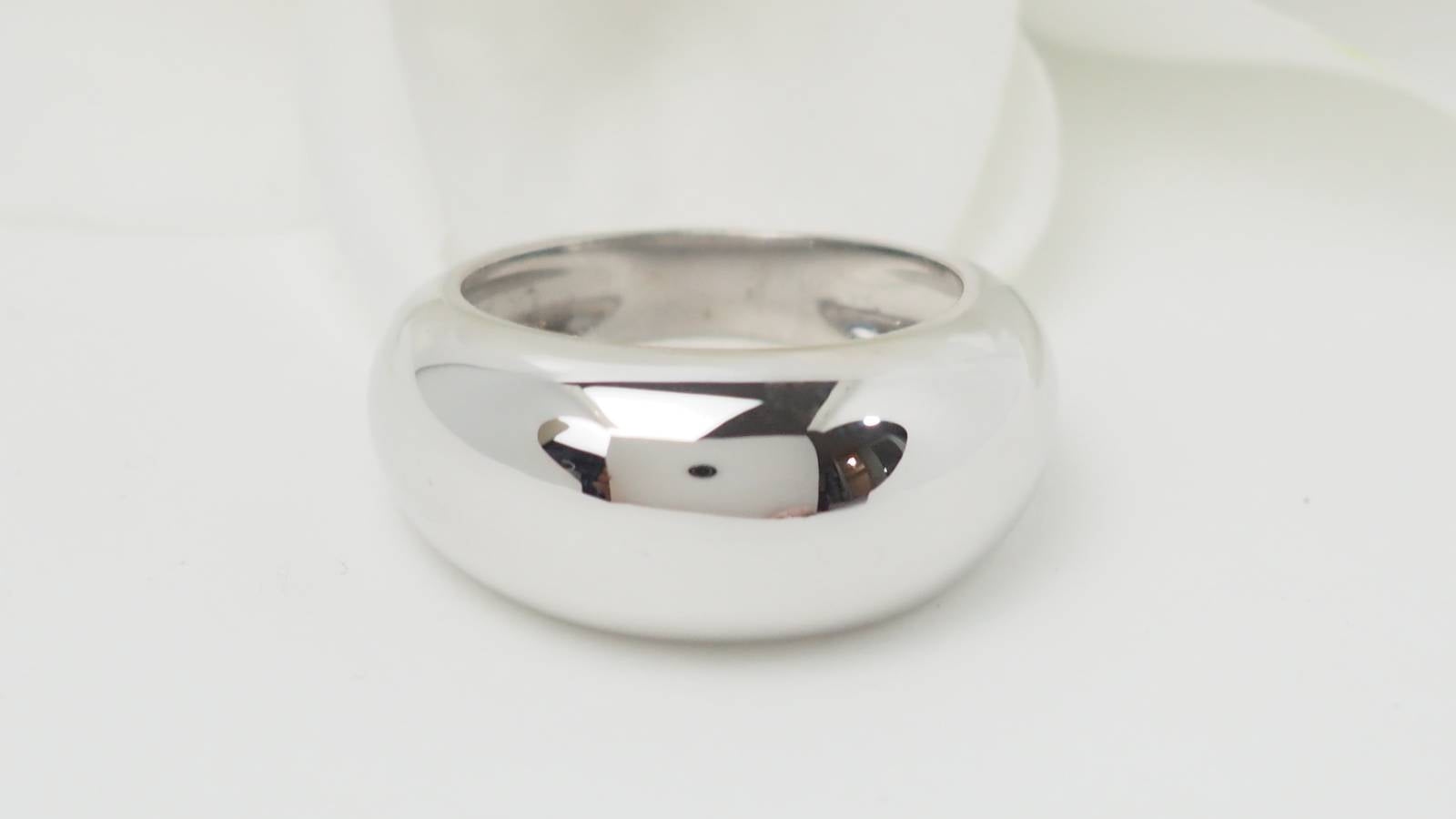 Bague jonc en or blanc