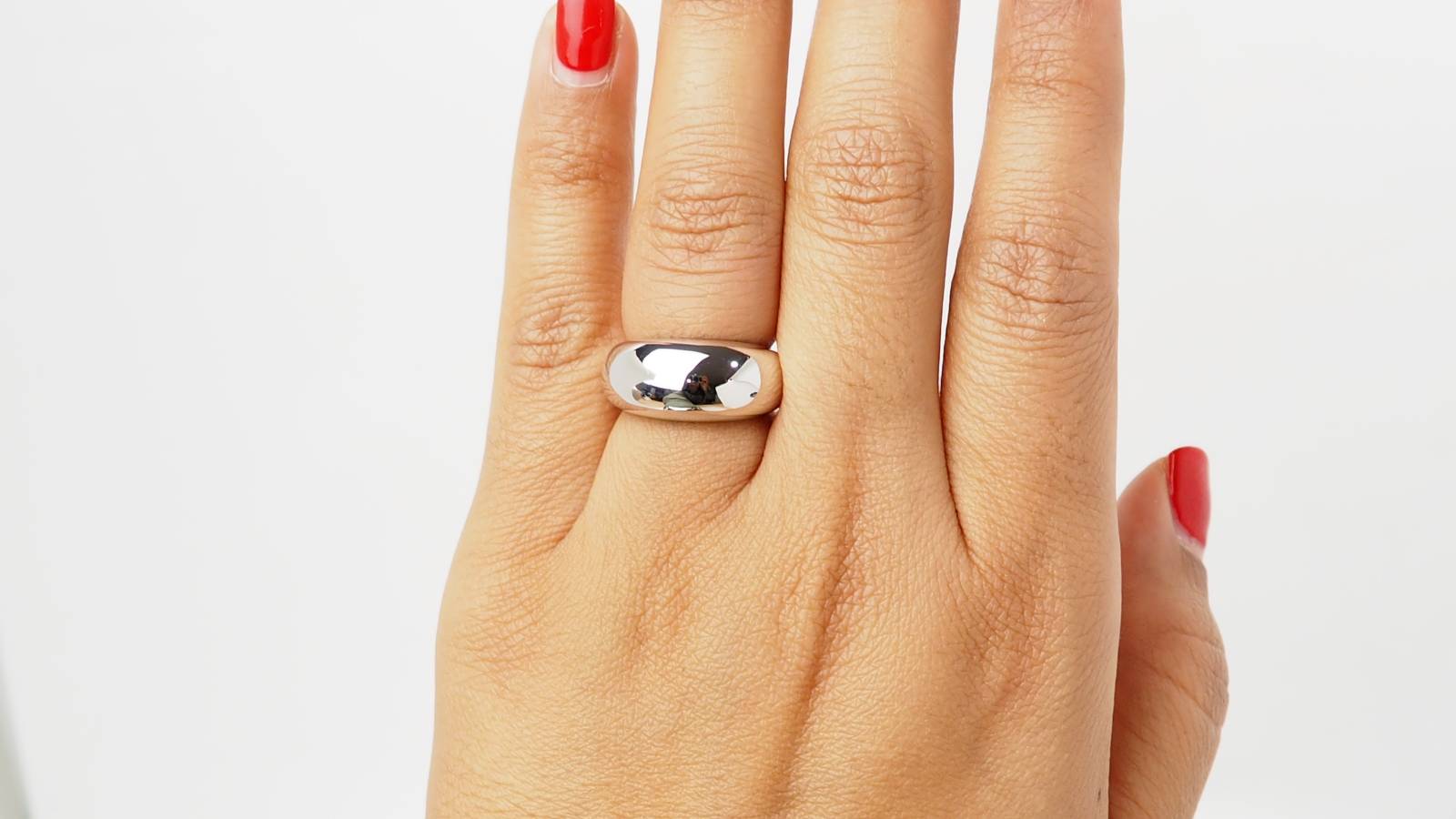 Bague jonc en or blanc