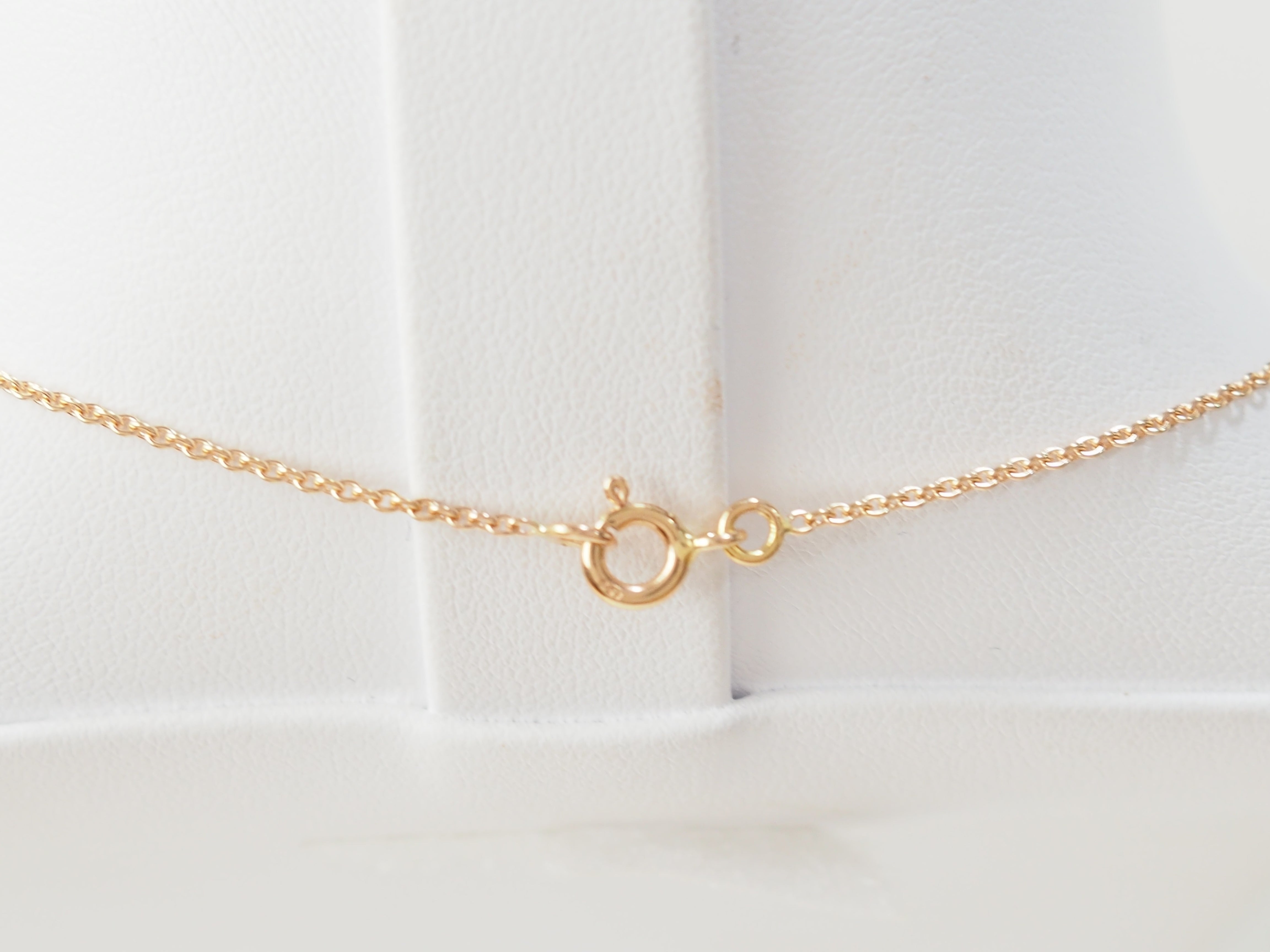 collier solitaire en or rose et diamant