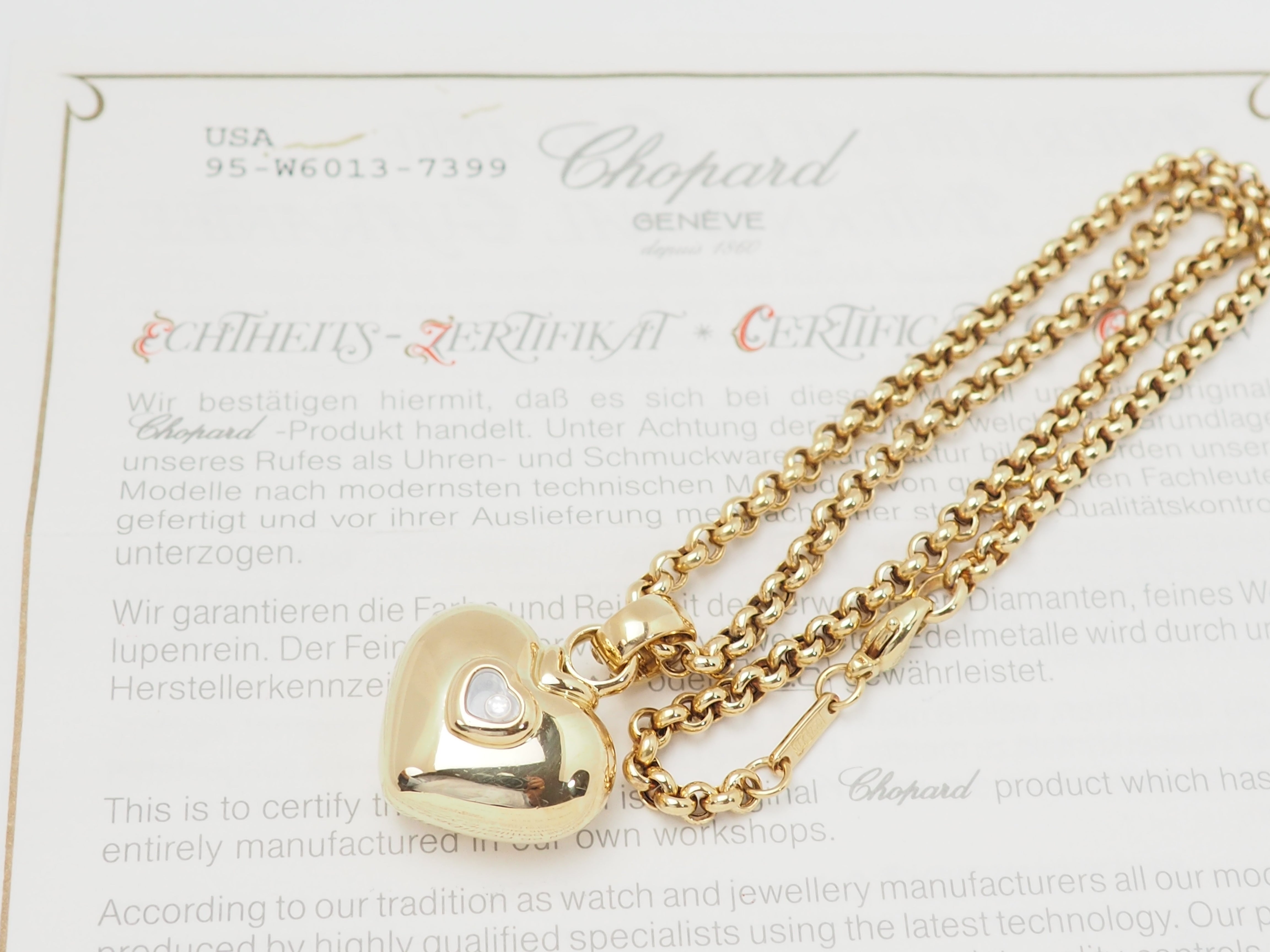 Collier Chopard Happy Diamonds en or jaune et diamant