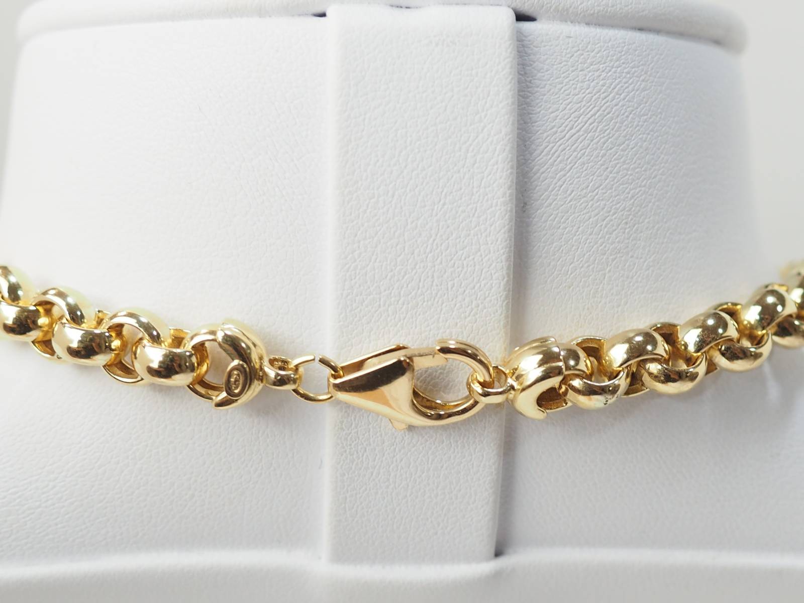 Collier maille jaseron en or jaune