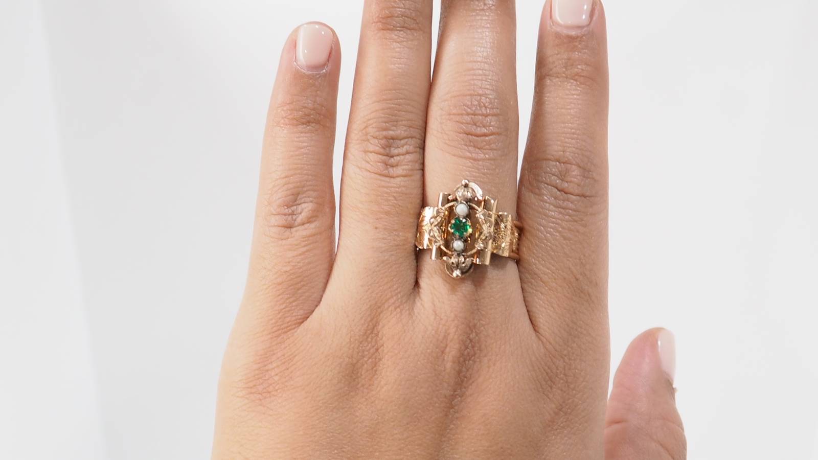 Bague large Fin XIxème en or rose