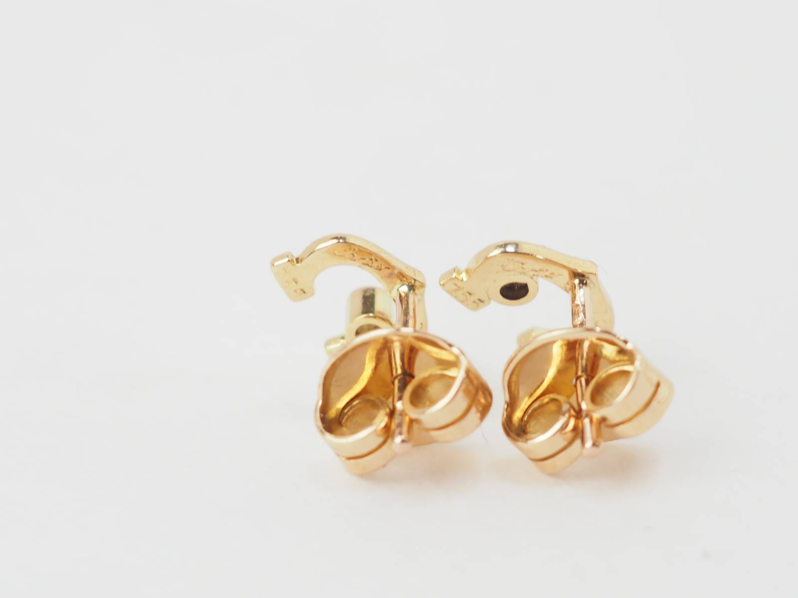 Boucles d'oreilles Cartier C en or jaune et diamants