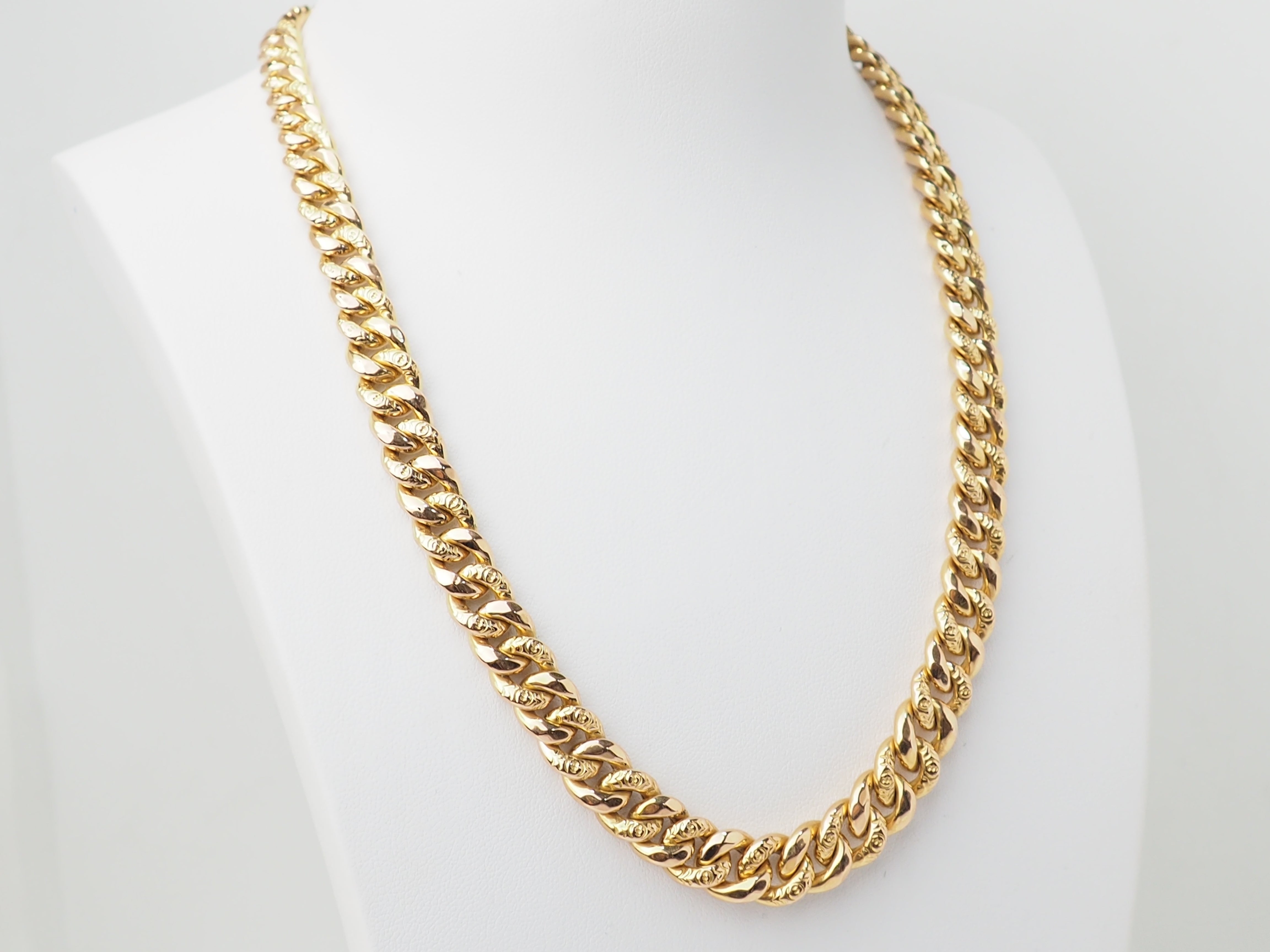 Collier Vintage maille gourmette en or jaune