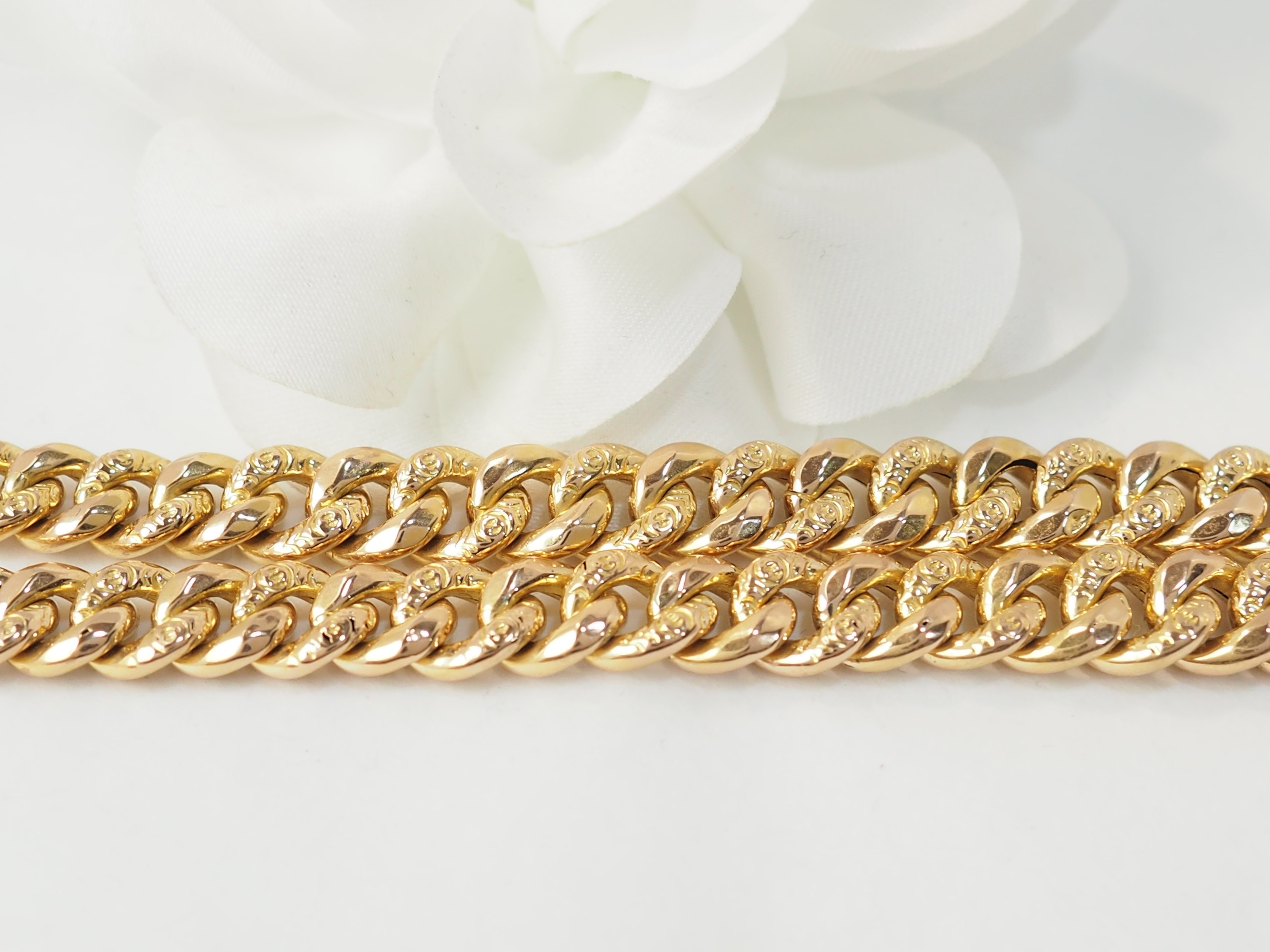 Collier Vintage maille gourmette en or jaune