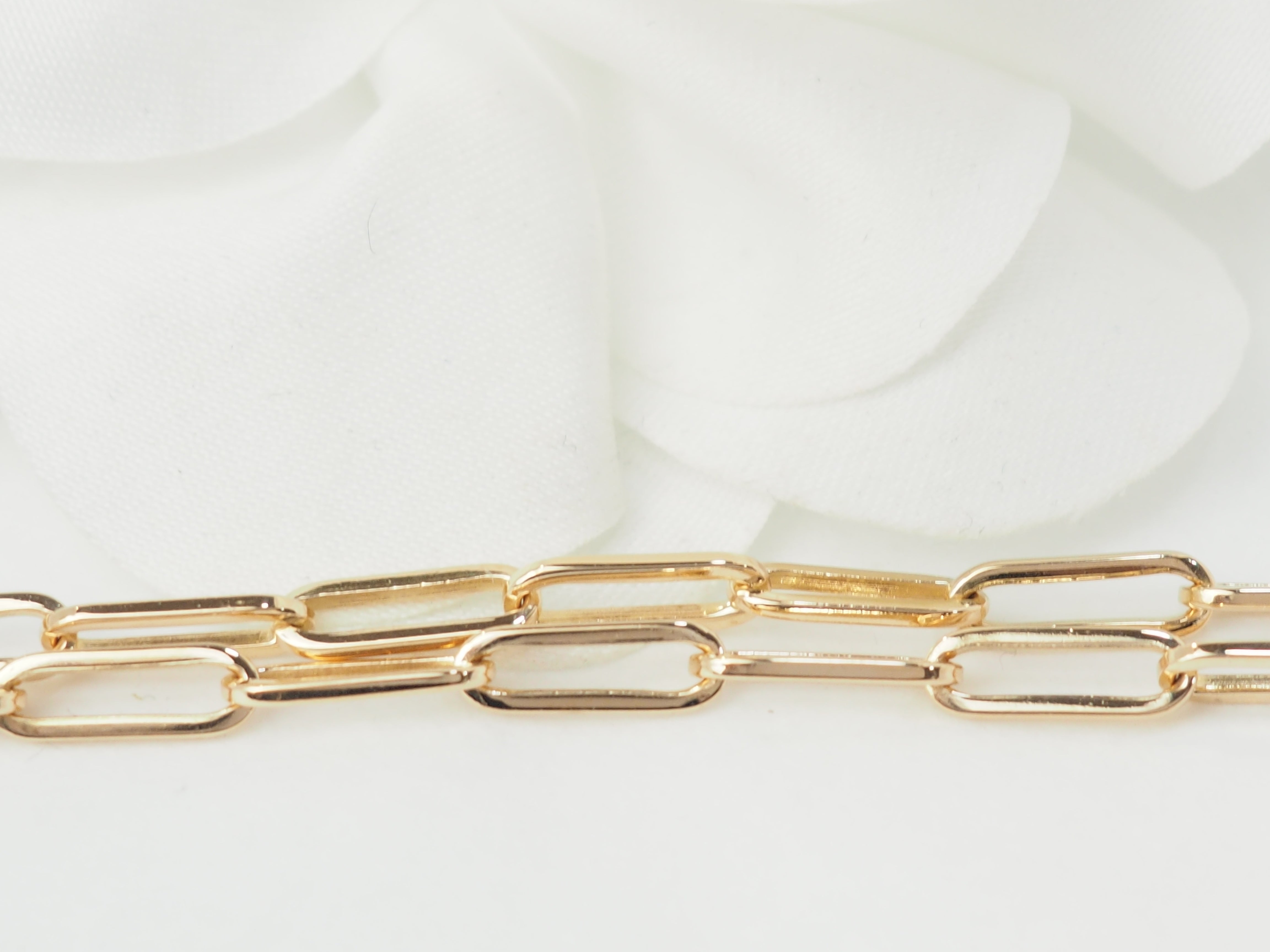 Sautoir maille rectangle en or jaune