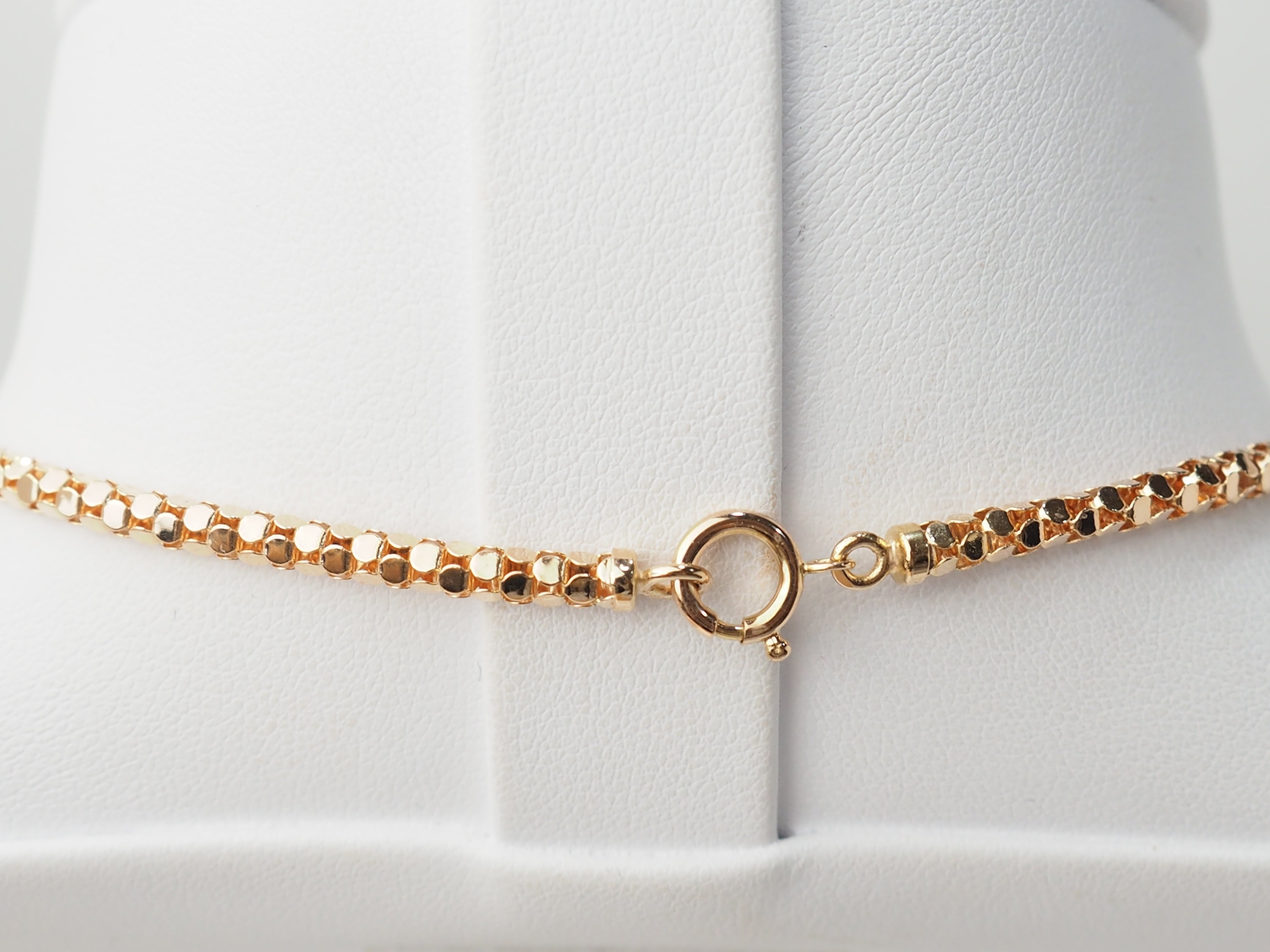 Collier en or rose, maille venitienne ronde