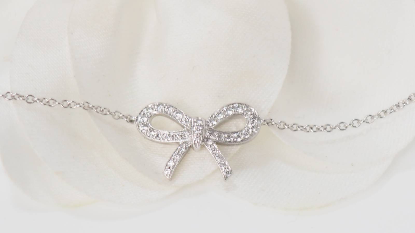 Tiffany & Co. Platinum and Diamond Knot Bracelet