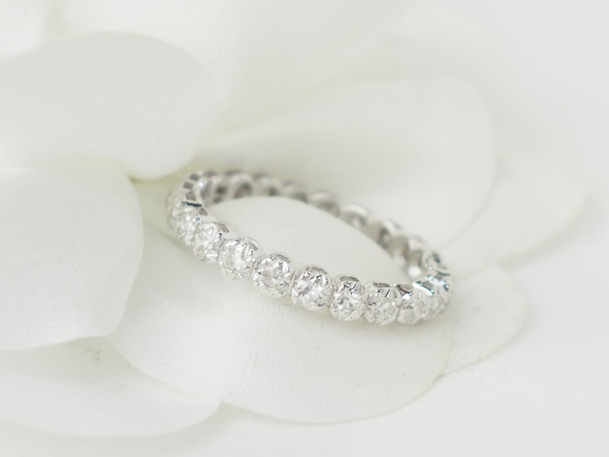 Bague or blanc, diamant 1,08 carat. - Maison Eloe