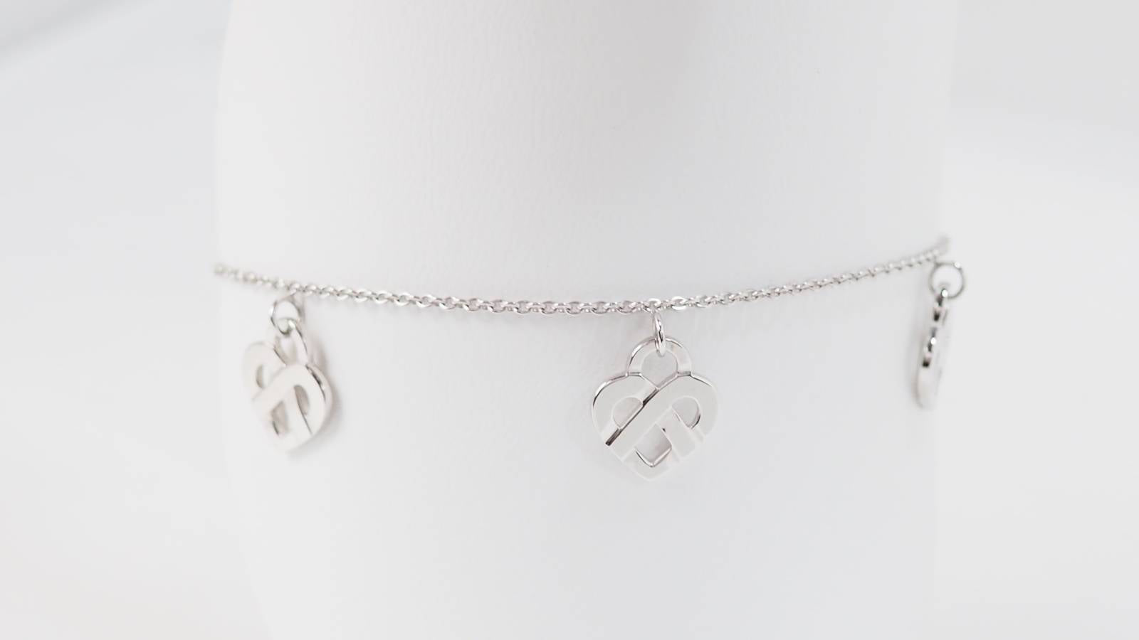 Bracelet Poiray Coeur Entrelacé en or blanc