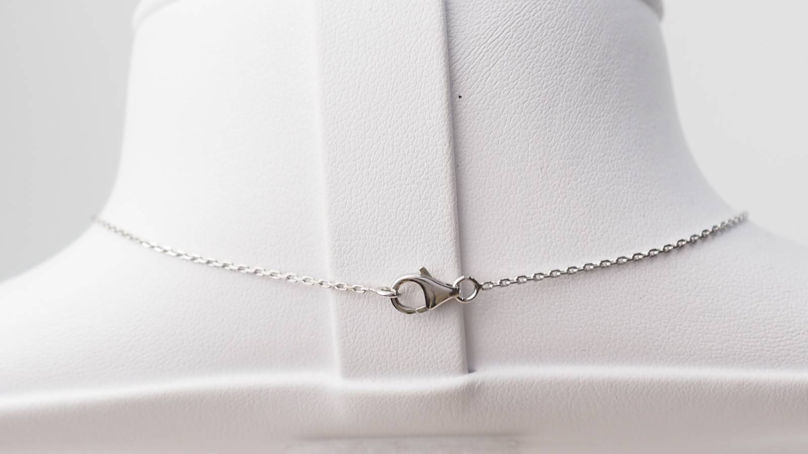 Collier pendentif cercle en or blanc et diamants