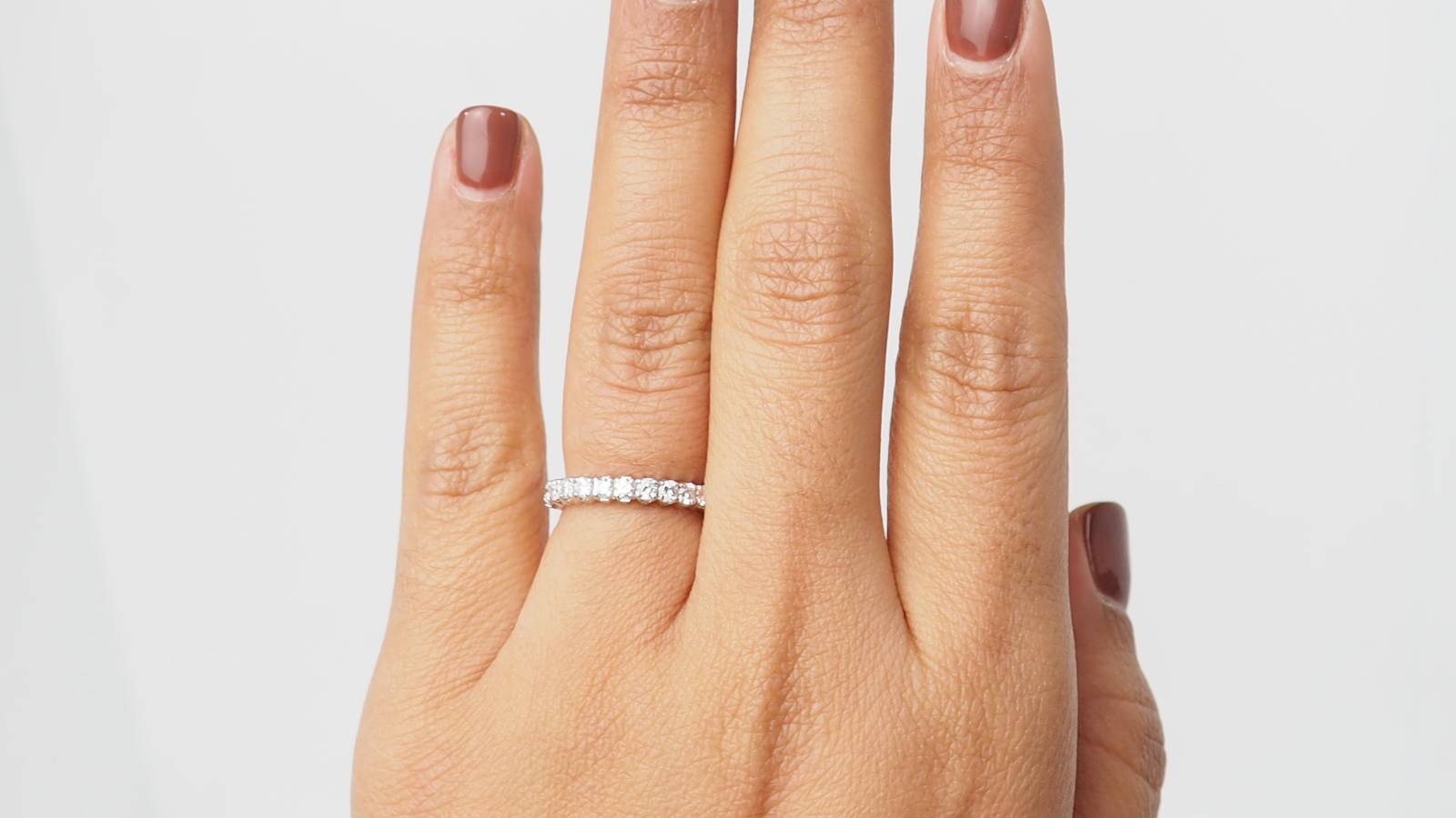 Alliance américaine en or blanc et diamants 1,30ct