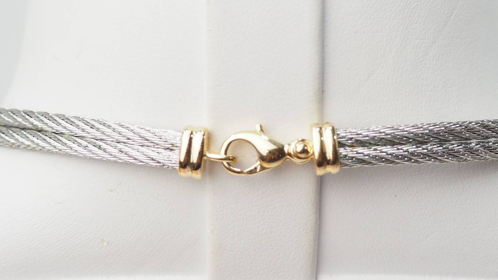 Collier FRED force 10 vintage en or jaune et acier