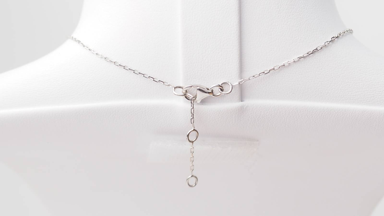 Collier en or blanc, citrine et diamants