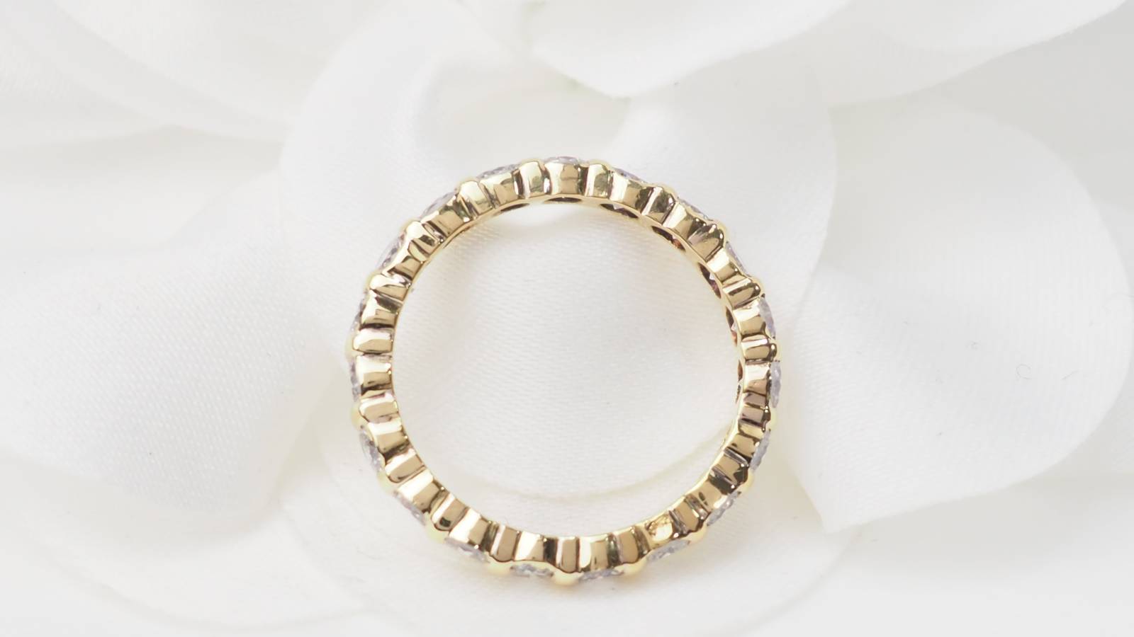 Alliance américaine en or jaune et diamants 1.33ct