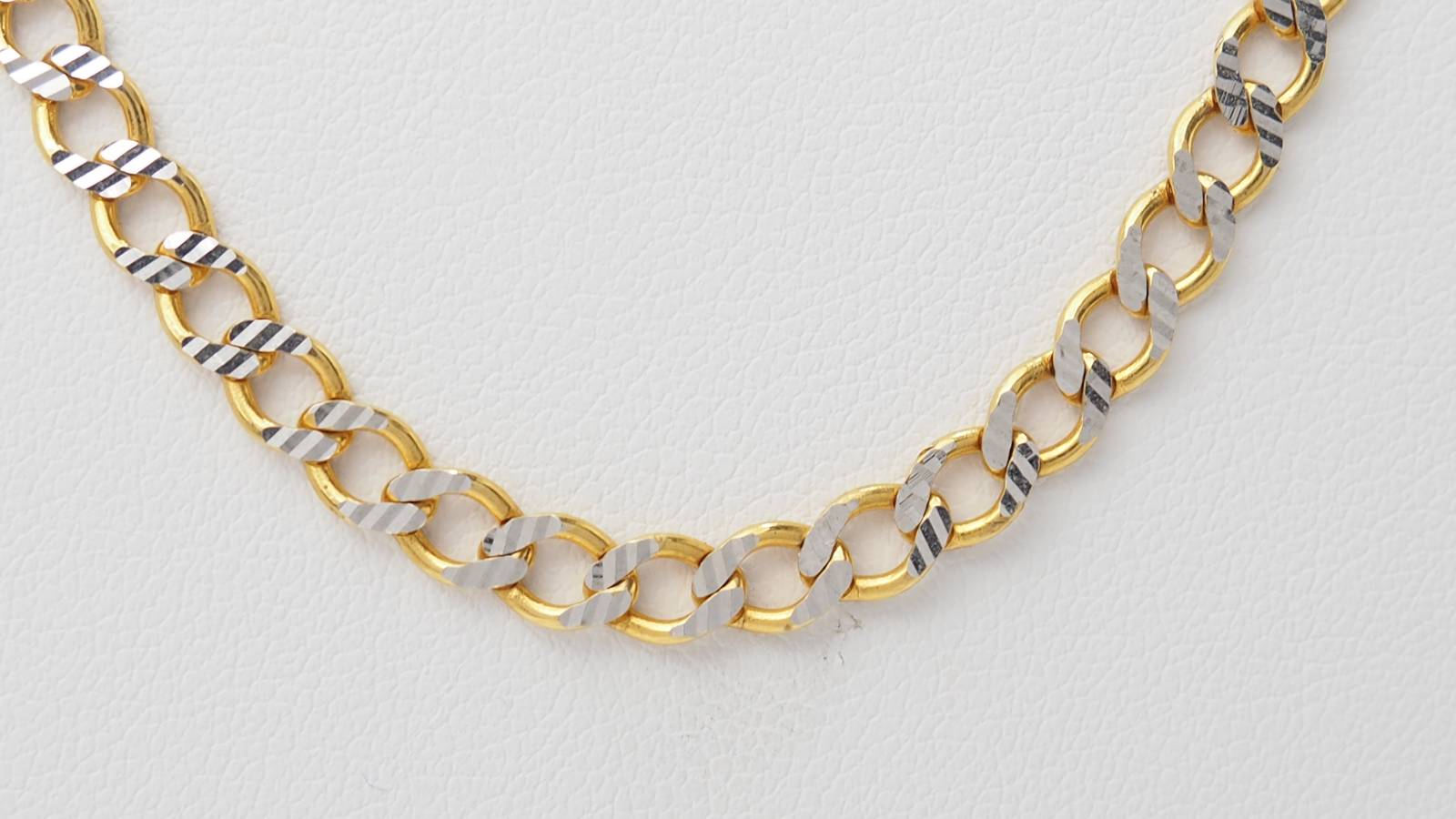 Collier maille fantaisie en or jaune