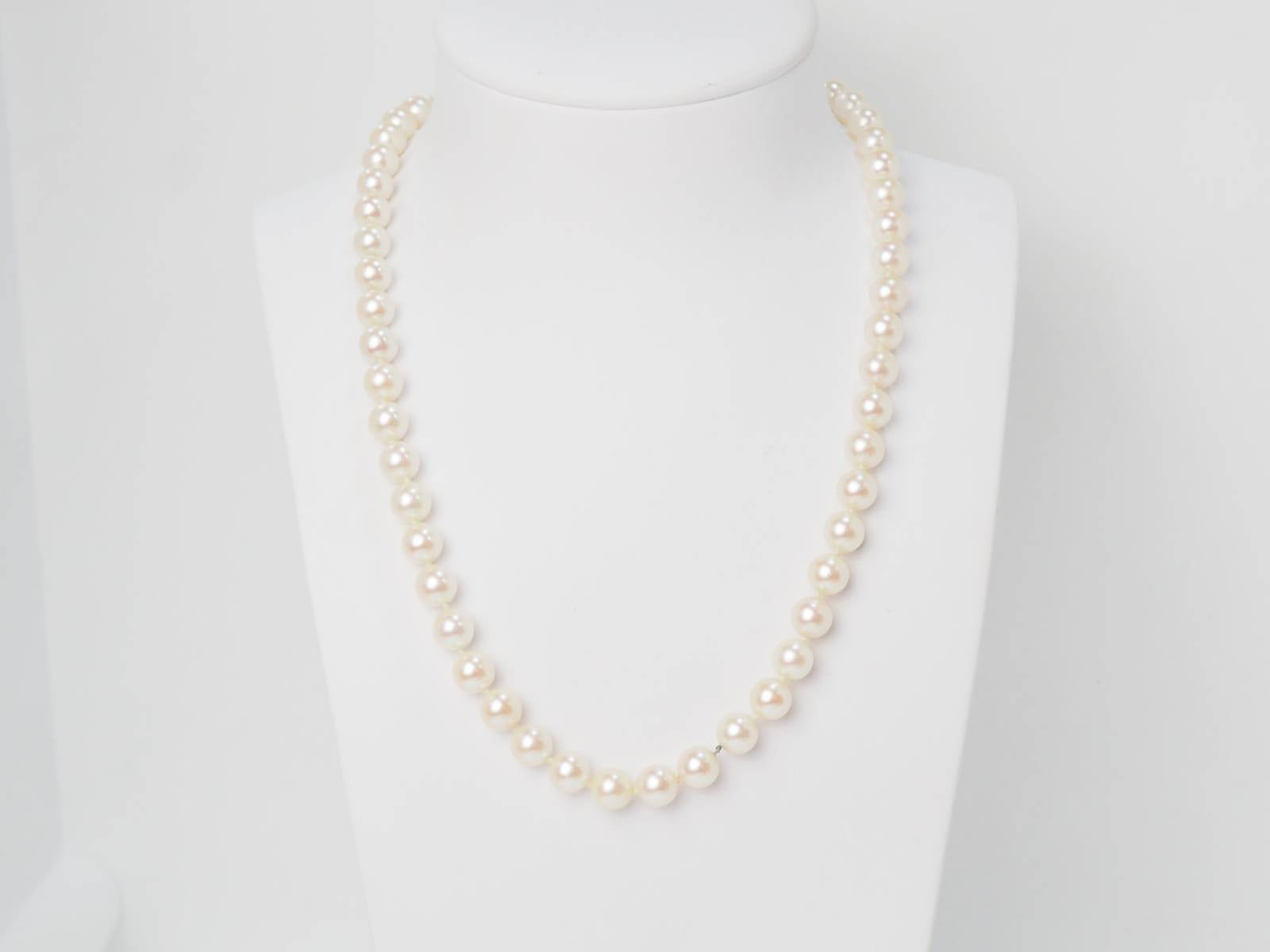 Collier en or jaune et perles d'Akoya