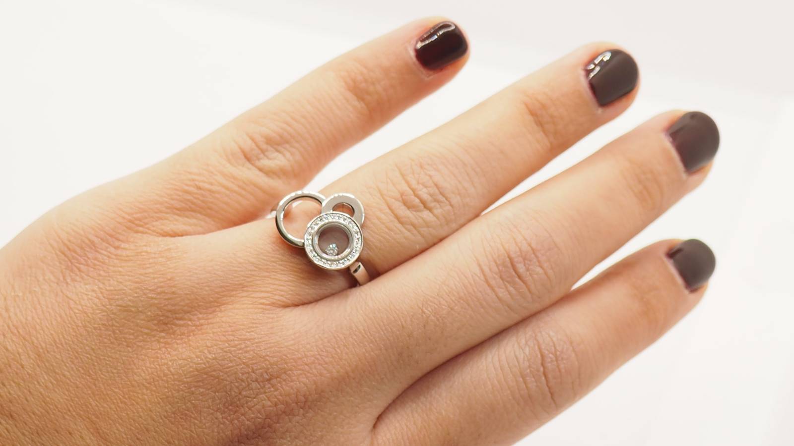 Chopard, "Happy Bubbles" ring, white gold, diamonds