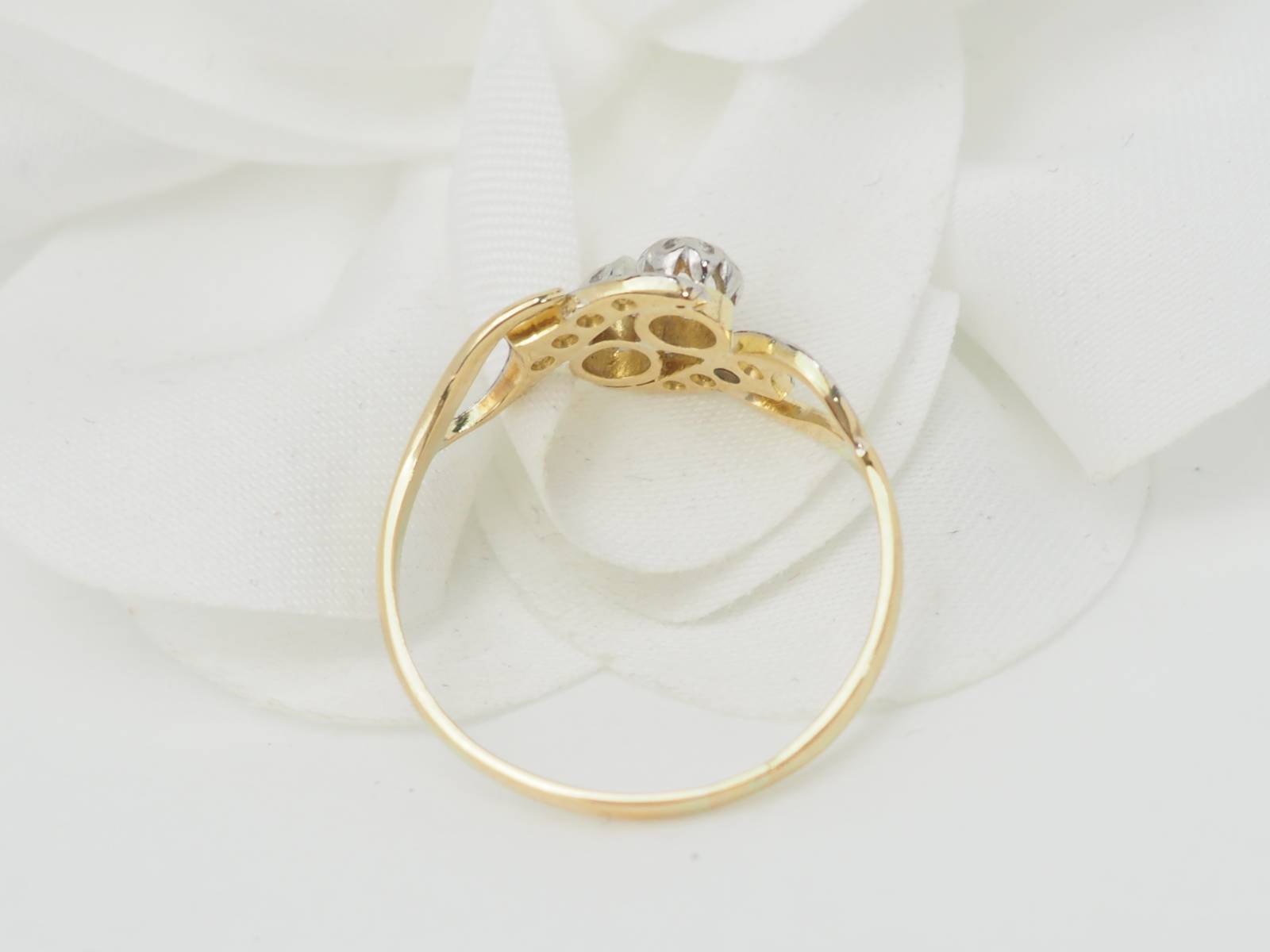 Bague Toi & Moi en or bicolore et diamants