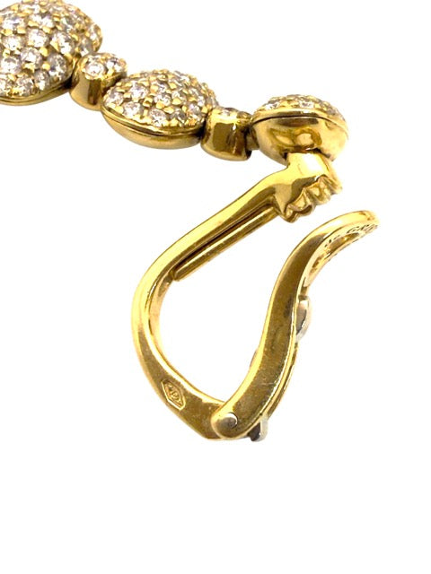 De Grisogono yellow gold and diamond drop earrings