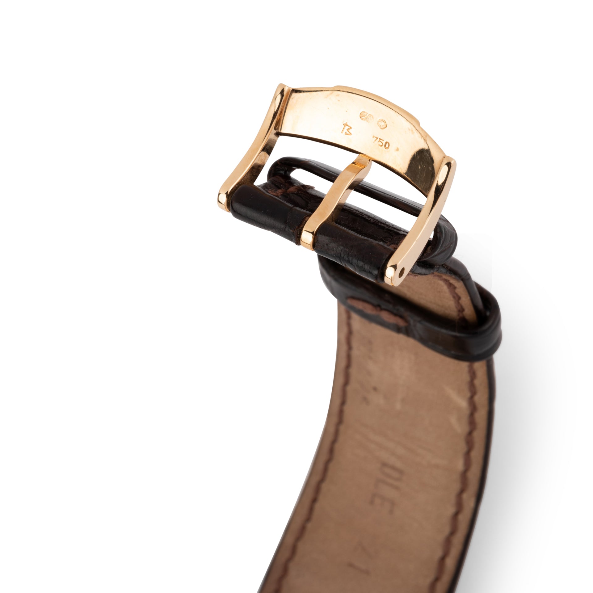 Piaget "Black Tie" watch in rose gold on leather
