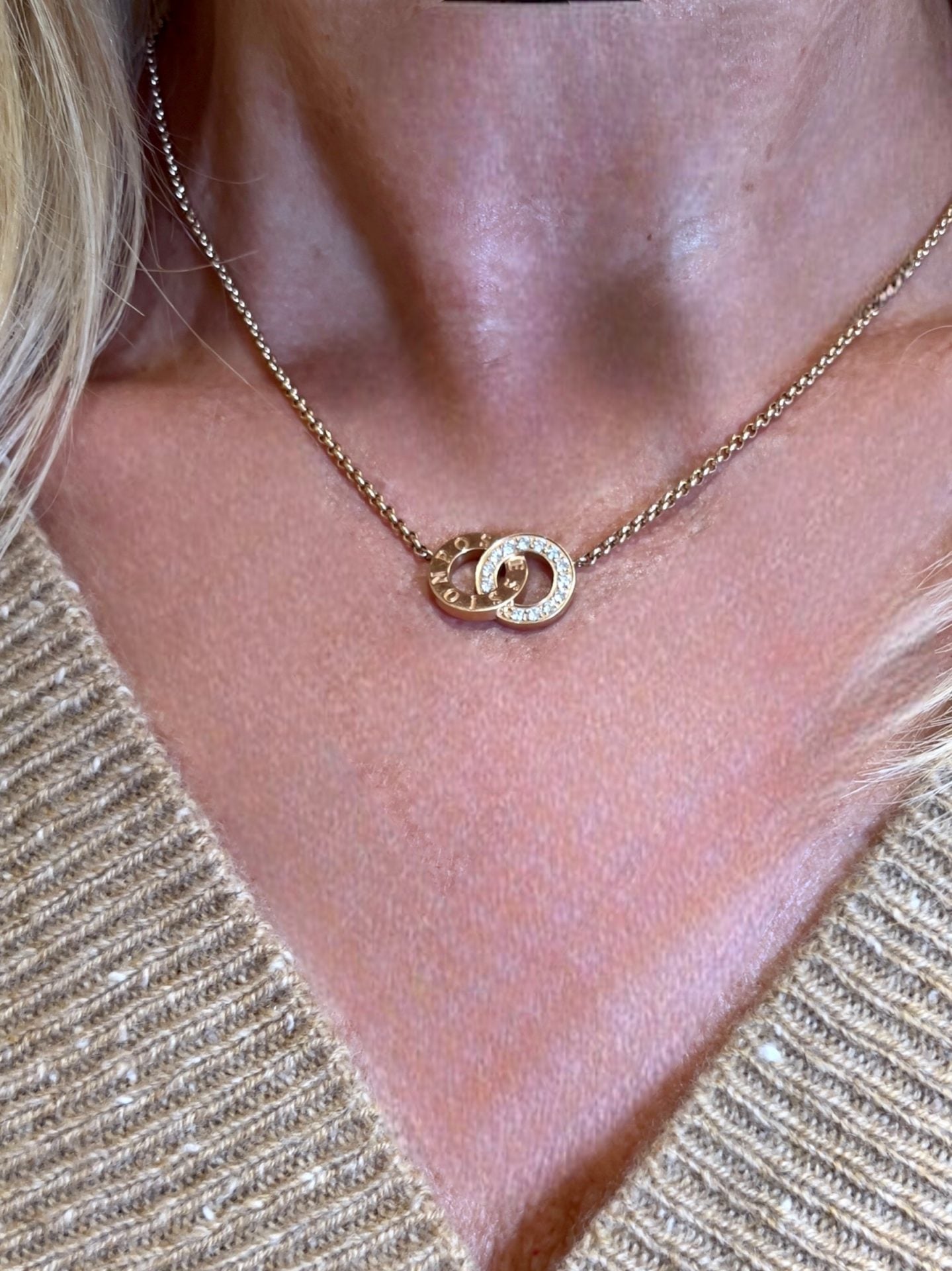Collier Piaget Possession "You and Me" en or rose et diamants