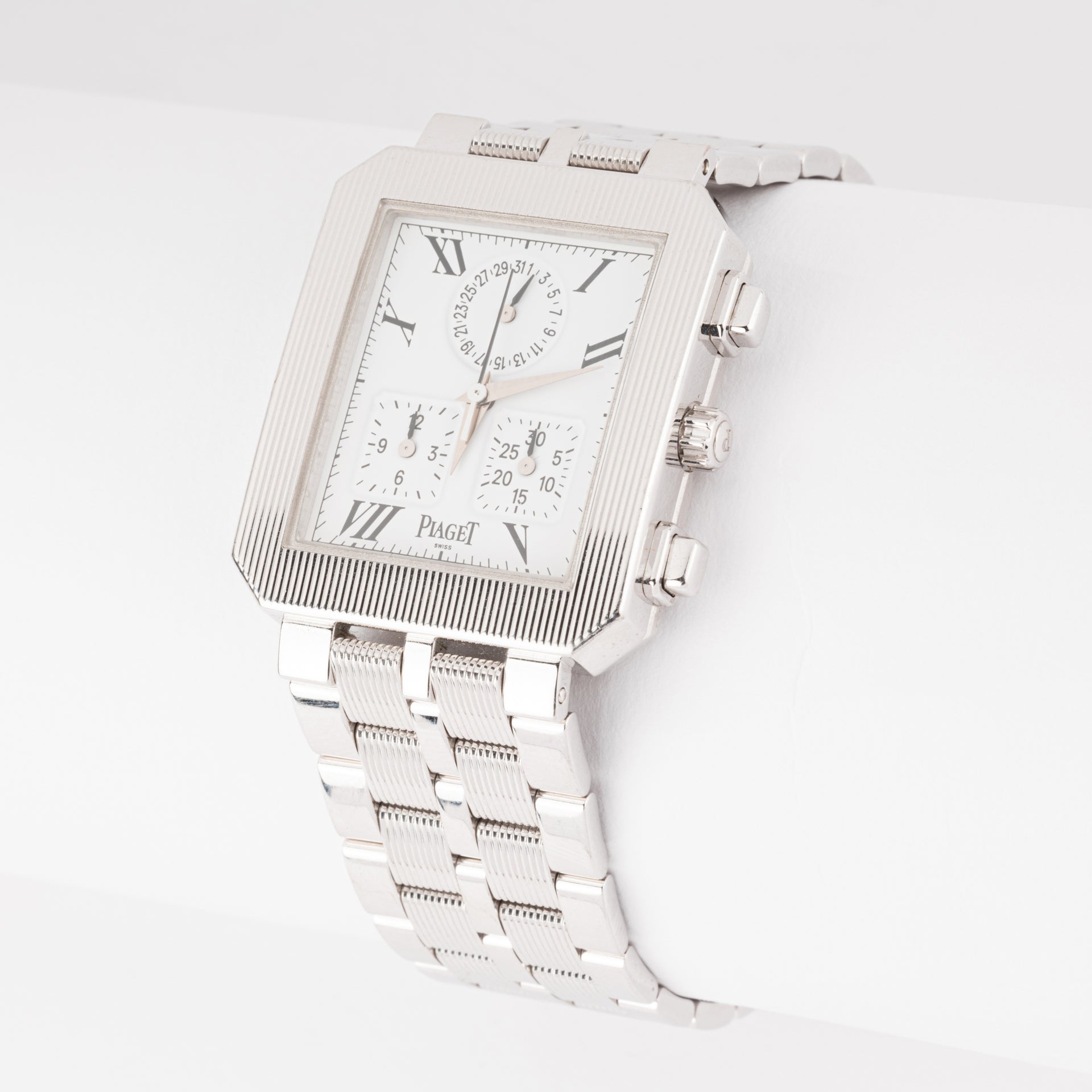 Montre Piaget Protocole Chronographe or blanc sur or blanc
