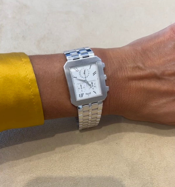 Piaget Protocole Chronograph watch, white gold on white gold
