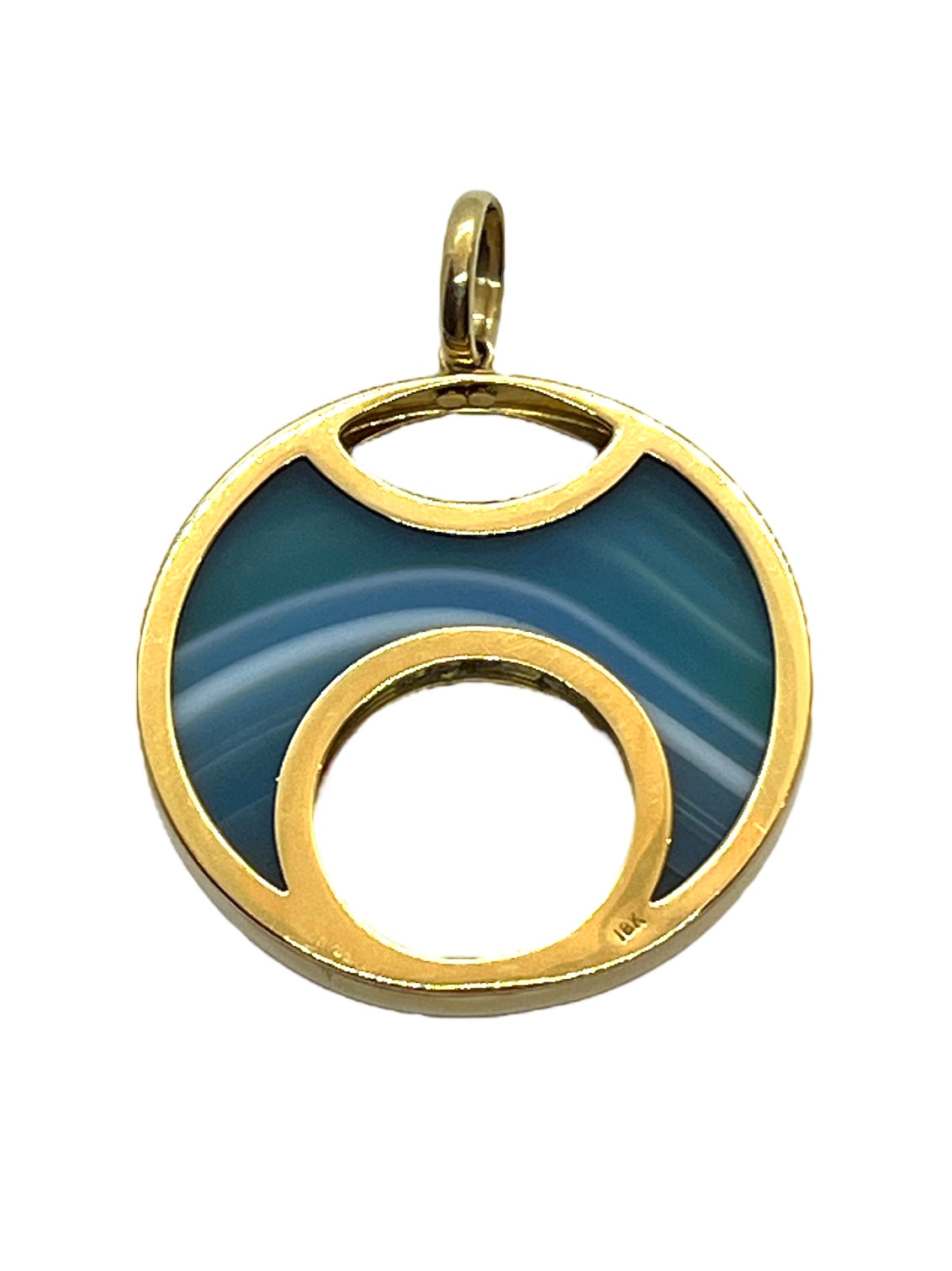 Bulgari vintage, Pendentif Or, Agate et Quartz rutilé