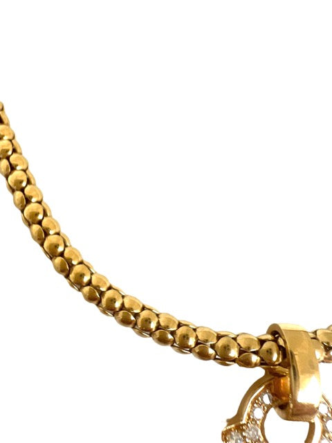 OJ Perrin, Legend Heart Necklace Diamonds Yellow Gold