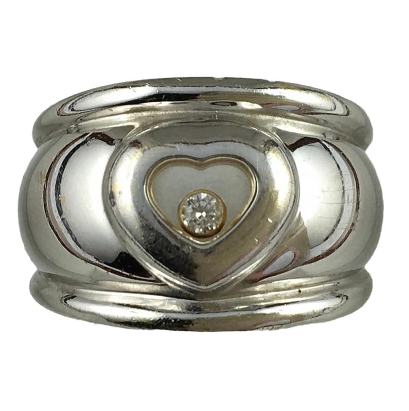 Une bague Chopard modèle "Happy diamond" en or Blanc 18K