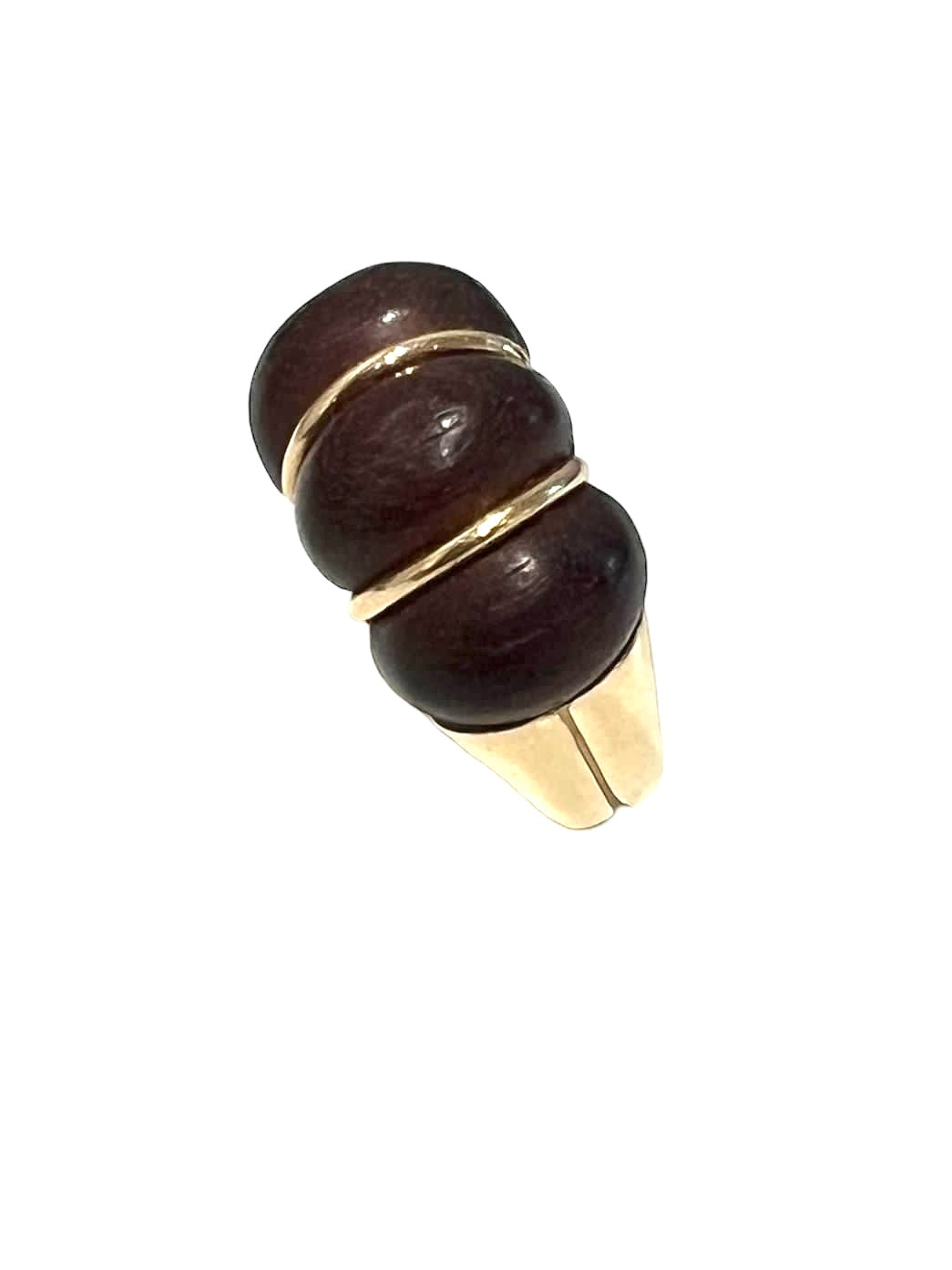 Seaman Schepps ring in yellow gold and snakewood