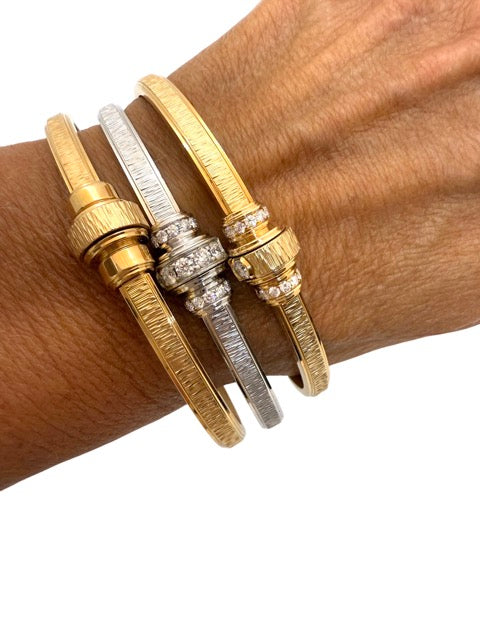 Piaget 3 bracelets "Possessions" or rose or blanc et diamants