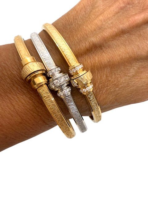 Piaget 3 bracelets "Possessions" or rose or blanc et diamants - Maison Eloe