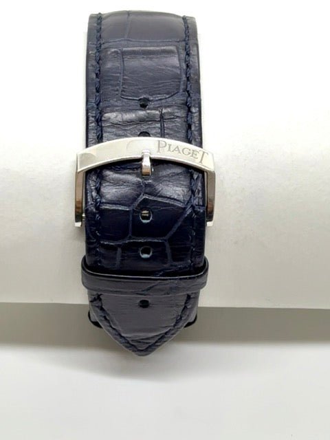 Piaget montre "Altiplano" Edition limitée Or gris sur cuir full set - Maison Eloe