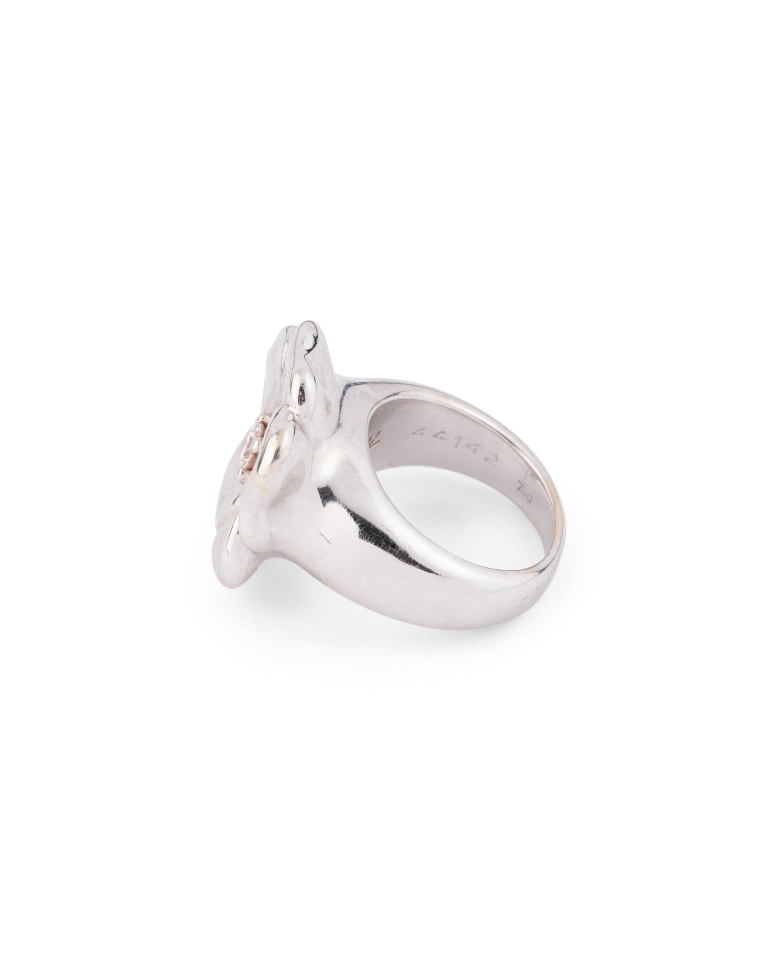 Poiray Vintage, White Gold and Diamond Flower Ring