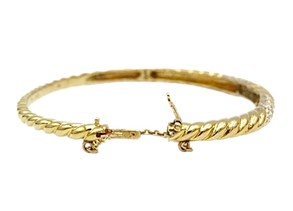Poiray bracelet en or jaune 18K et diamants vintage - Maison Eloe