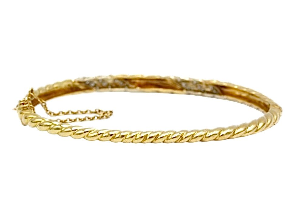 Poiray bracelet en or jaune 18K et diamants vintage - Maison Eloe