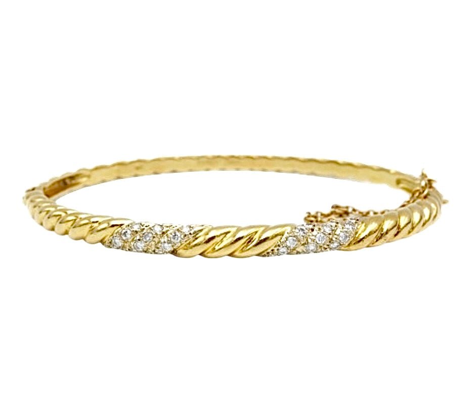 Poiray bracelet en or jaune 18K et diamants vintage - Maison Eloe