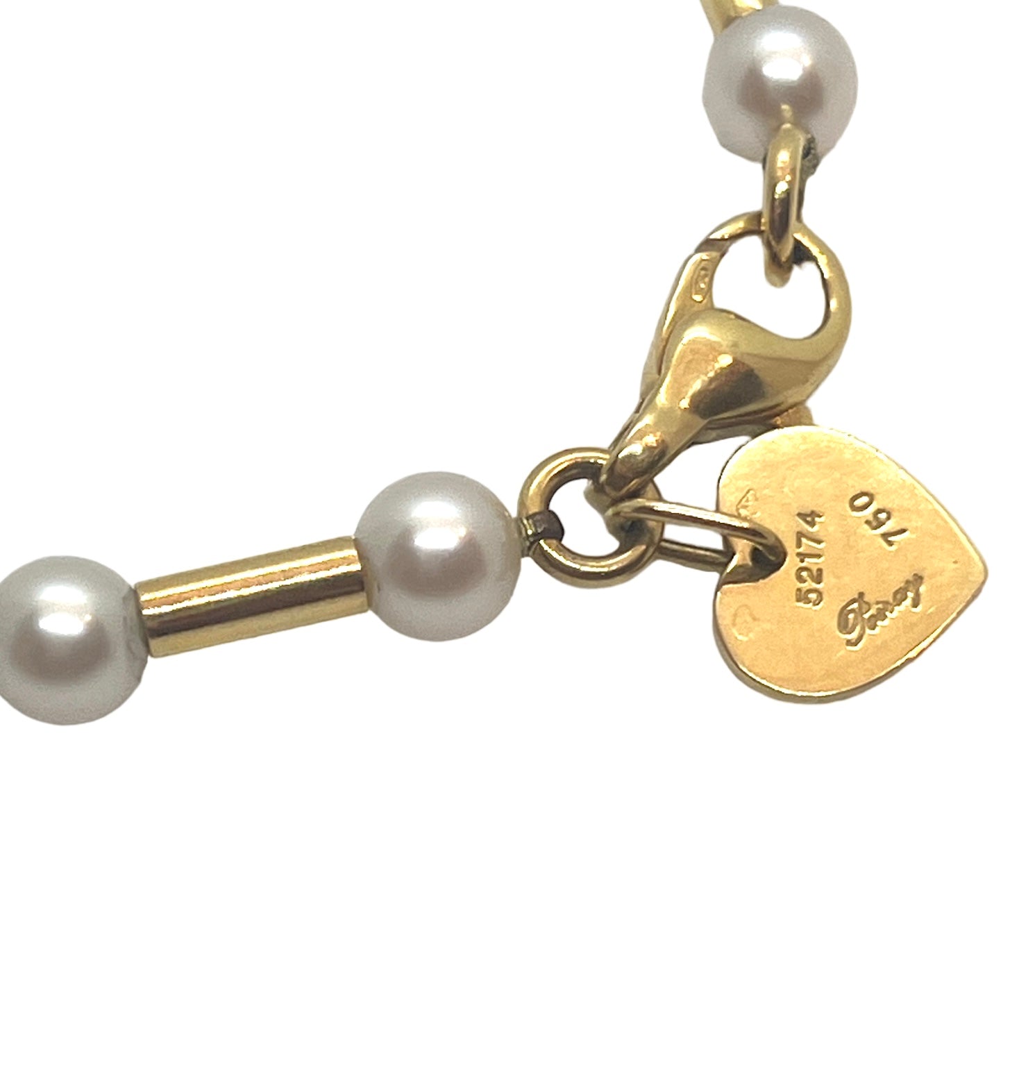 Poiray, bracelet "Fuseau" or jaune 18K et perles de culture