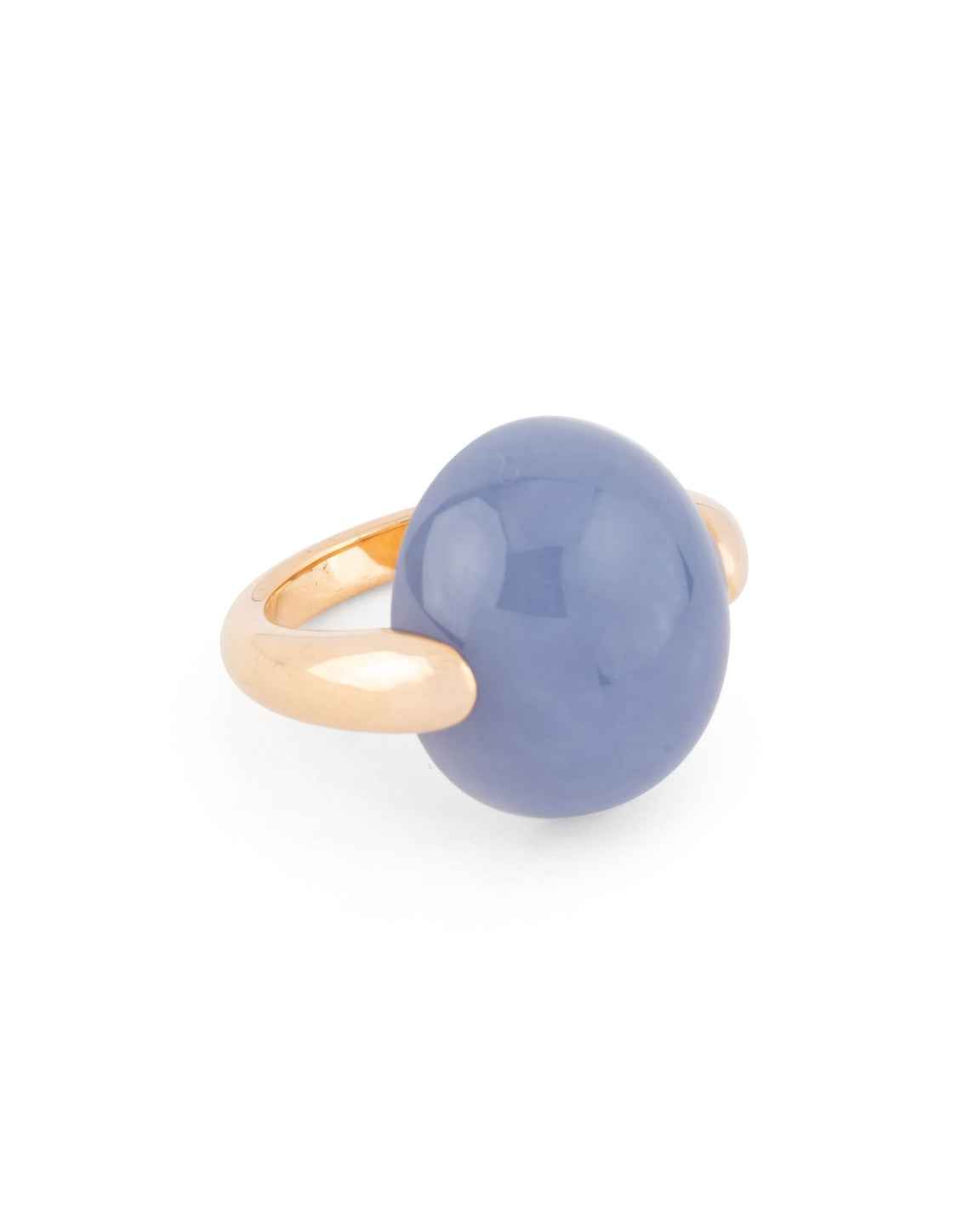 Pomellato "Luna" ring in 18K rose gold and chalcedony